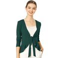 thumbnail image 1 of Cardigan Dobladillo Rizado RebeDe Punto Frente De CorbaPaMujeres Verde S, 1 of 6