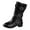 Black, variant on UngA Wonens Boots Chunky Block Heel Women’s Tall Boots Square Toe Comfortable Casual Boots Low Heel Trendy Stylish Mid-Calf Boots for Women Black,Size 8.5