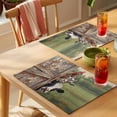 thumbnail image 4 of Farmhouse Animals Placemats Set of 12 Country Cows Sheeps Roosters Farm Place Mats Indoor Wipeable Table Mats Washable Cloth Dining Table Placemats for Kitchen Holiday Party Home Decor 13x19 Inch, 4 of 9