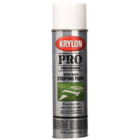 Krylon K05915007 Contractor Striping Spray Paint, Athletic Field White, 15 Ounce