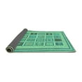 thumbnail image 2 of Ahgly Company Indoor Square Abstract Turquoise Blue Modern Area Rugs, 7' Square, 2 of 4