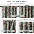 thumbnail image 3 of Vargottam 84 Inch Rod Pocket/Back Tab Cotton Curtains for Windows and Doors - Light Filtering Cotton - Light Filtering Drapes For Doors - Set of 2 Panels, 52"x84" - Ditsy Vine Print (Gray), 3 of 8