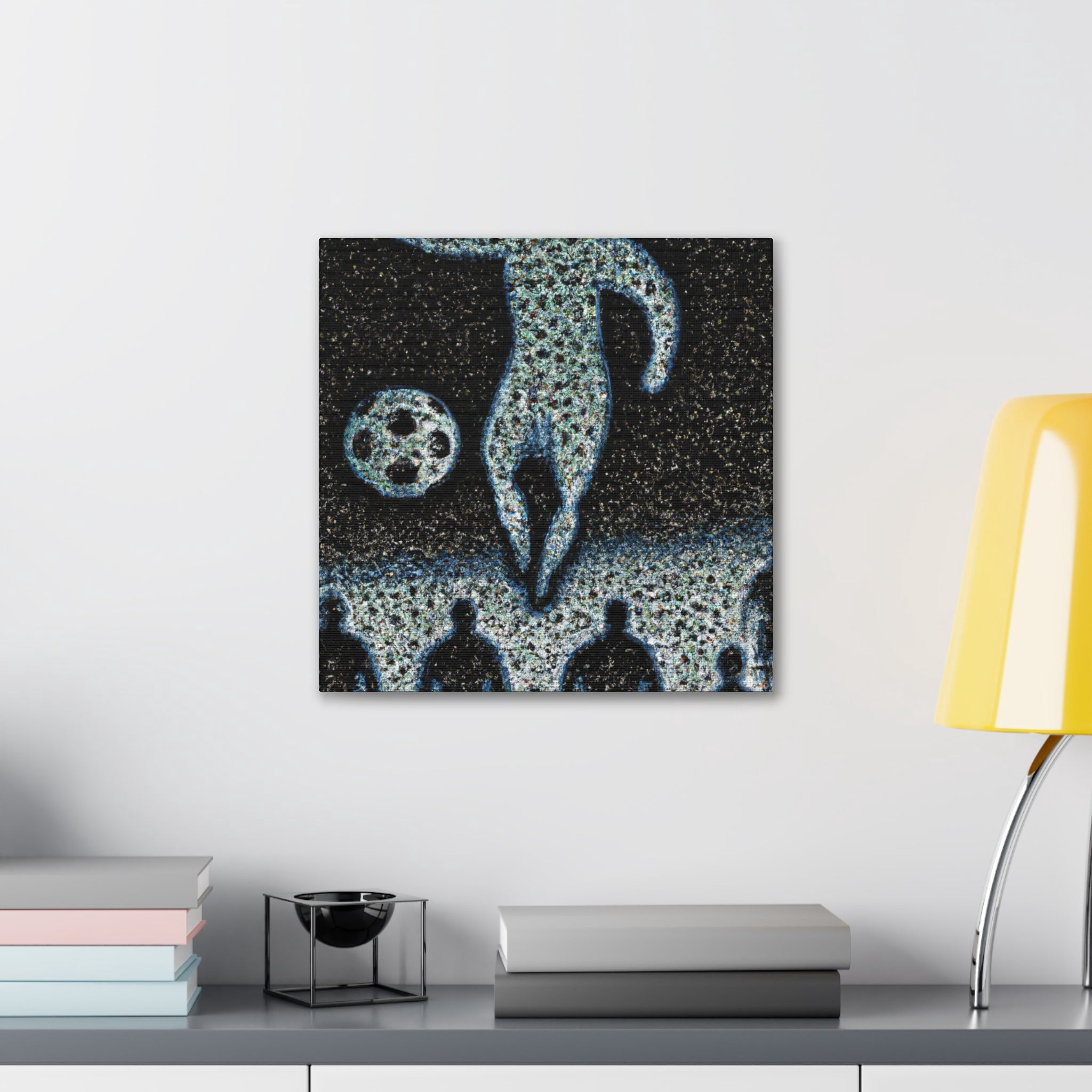 "Football Pointillism Triumph" - Canvas