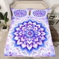 thumbnail image 2 of jejeloiu Bohemian Flower Floral Queen Sheet Sets,Boho Exotic Style Bed Set For Girl 4 Pieces, 2 of 7