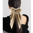 thumbnail image 4 of Large White Bow Hair Clips for Girls - Big Bow Scarf Hairpin, French Barrette, Silky Satin Ribbon, Solid Color Bowknot, Hair Slides, Women Girls, Fashion Accessories for Party or D Makeup Organizers, 4 of 7