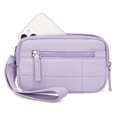 thumbnail image 1 of Cartera de muñecera para mujer con 3 compartimentos con cremallera - cartera de viaje de nylon con bloqueo RFID para tarjetas y efectivo, 1 of 1