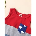 thumbnail image 5 of Coduop Toddler Boys Summer Outfit Set Sleeveless Contrast Color Tops and Shorts 2Pcs Clothes, 5 of 9