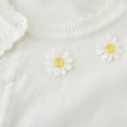 thumbnail image 6 of GYRATEDREAM Girls' Knitted Bolero Cardigan Sweater Kids Long Sleeve Button Closure Cropped Knitwear Cover Up for 7-8Y White, 6 of 10