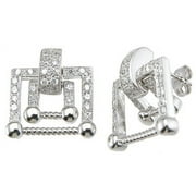 Silver Funky Earrings For Women Makes Unique Anniversary Gift For Her, Fashion Sterling Silver Earrings