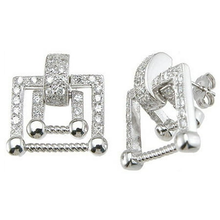 Silver Funky Earrings For Women Makes Unique Anniversary Gift For Her, Fashion Sterling Silver Earrings