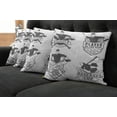 thumbnail image 2 of Ambesonne Sports Throw Pillow Cover 4 Pack, Baseball and Softball, 24", Charcoal Grey White, 2 of 6