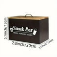 thumbnail image 3 of Wooden Snack Storage Box, Candy Jar with Lid Snack Organizer Vintage Style Candy Tin Rectangle Candy Dispenser for Candies, Chocolate & Snacks, 3 of 7