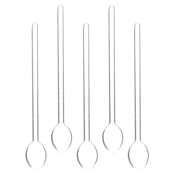 5 Pcs High Temperature Glass Spoon Coffee Stirrers Soup Spoons Drink Stirring Rod Sugar Spoon Party Spoons Glass Spoons