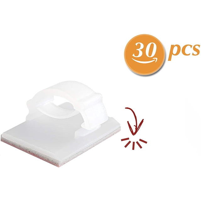 Paquete BEMS-30 - Clips de Cable Adhesivos Ajustables para Cable de Fibra Óptica