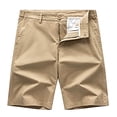 thumbnail image 4 of Guluxicc Men's Cotton Golf Shorts with Multi Pockets Button Front Business Casual Short Pants Summer Casual Outfits, 4 of 9