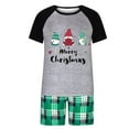 thumbnail image 2 of Odeerbi Christmas Pajamas for Family Plaid Holiday Short Sleeve Family Christmas Pajamas Matching Sets Dad Fashion Plaid Print Tops Pants Sleepwear Xmas Family Matching PJs Set Green, 2 of 4