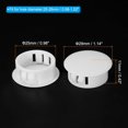 thumbnail image 2 of czcpp-25mm (1 Pouces) Bouchons de Trou en Plastique, 60 Pcs Tube de Verrouillage Rond Blanc pour Table Armoire Meubles, 2 of 4