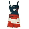 thumbnail image 4 of QATAINLAV Camisas Para Hombres! Womens Rompers Overall 4th of July Short Jumpsuit with Pockets Casual Adjustable Straps American Flag Onesie Shorts Patriotic Holiday Outfits Blue XL, 4 of 6