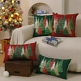 thumbnail image 4 of Christmas Pillow Covers 16x16 Inch Set of 2 Christmas Tree Decorative Red Throw Pillows Winter Christmas Decor for Home Couch TH-50C16, 4 of 6