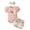 Pink, variant on Dooleck Baby Girl Clothes Floral Outfits Ruffle Ribbed Bodysuit Band Shorts Pant Set