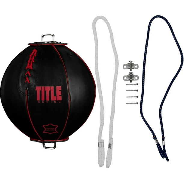 Title Boxing Retro Style Leather Double End Bag with Cables Walmart