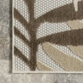 thumbnail image 5 of nuLOOM Molly Textured Tropical Leaves Indoor/Outdoor Area Rug, 4' x 6', Beige, 5 of 9
