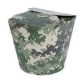 thumbnail image 2 of Restaurantware-Bio Tek 4 x 3.4 x 3.7 Inch Food Containers, 50 Noodle Takeaway Boxes - Disposable, Sturdy, Camouflage Paper 26 Ounce Take Out Boxes, Round, For Hot Or Cold Foods, 2 of 10