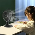 thumbnail image 2 of XGFHYJEH Desk Fan, Box Fan, Small Fan, Box Fans for Home, Desk Fans under $15.00, Small Box Fan, Portable Personal Quiet Electric Fan for Home, Plastic, 2 of 6
