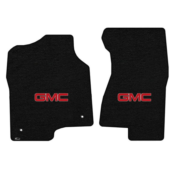 Lloyd Mats Custom Fit Floor Mats for GMC Sierra Extended or Crew Cab 1999-2007 LogoMat 2PC Set Black (Old body)