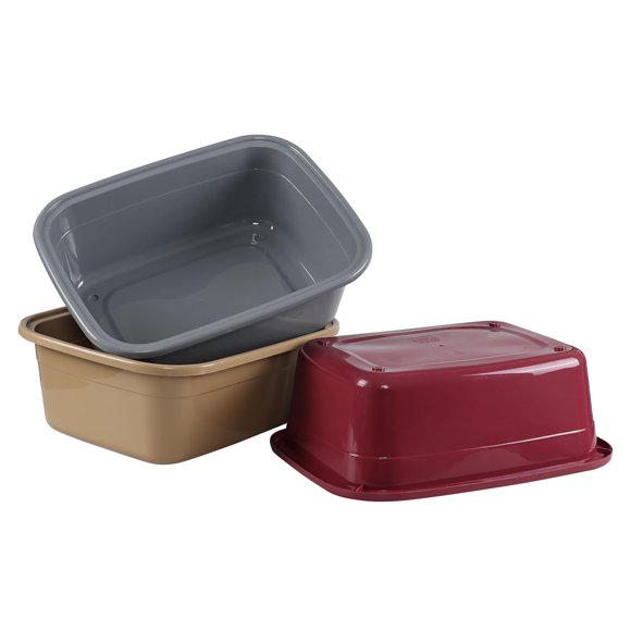 Utiao Lavabo grande de 18 cuartos, 3 paquetes (rojo oscuro, gris caqui)