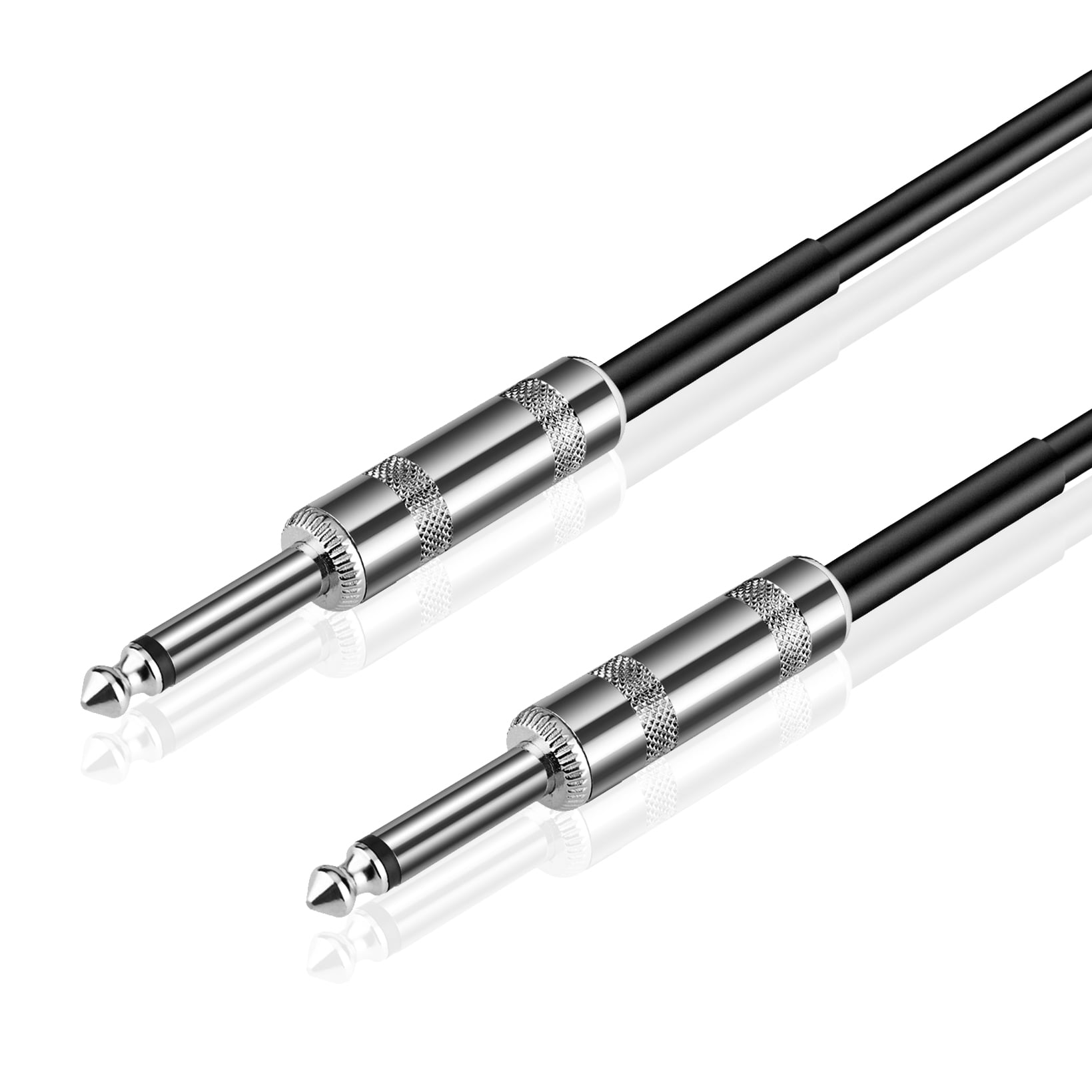1/4-Inch Straight to 1/4-Inch Straight Black for Electric Guitar Audio Cable Guitar Cable 10 Ft Bass Guitar Bass Amp Cord AMP Double Straight 