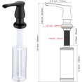 thumbnail image 6 of GAGALIFE Built in Kitchen Sink Soap Dispenser Matte Black with 13 OZ Bottle, Refill from The Top, 6 of 9