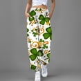 thumbnail image 3 of Pantalones de mezclilla Gibobby mujer Pantalones casuales sueltos y versátiles Blanco S, 3 of 4