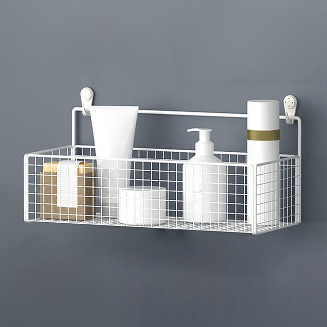 en Bin Basket Encimera pequeña sala nizador Despensa Estante para colgar Estante Alambre de hierro resistente Sala de Lavadero perfecl Cesta de almacenamiento de montaje en pared