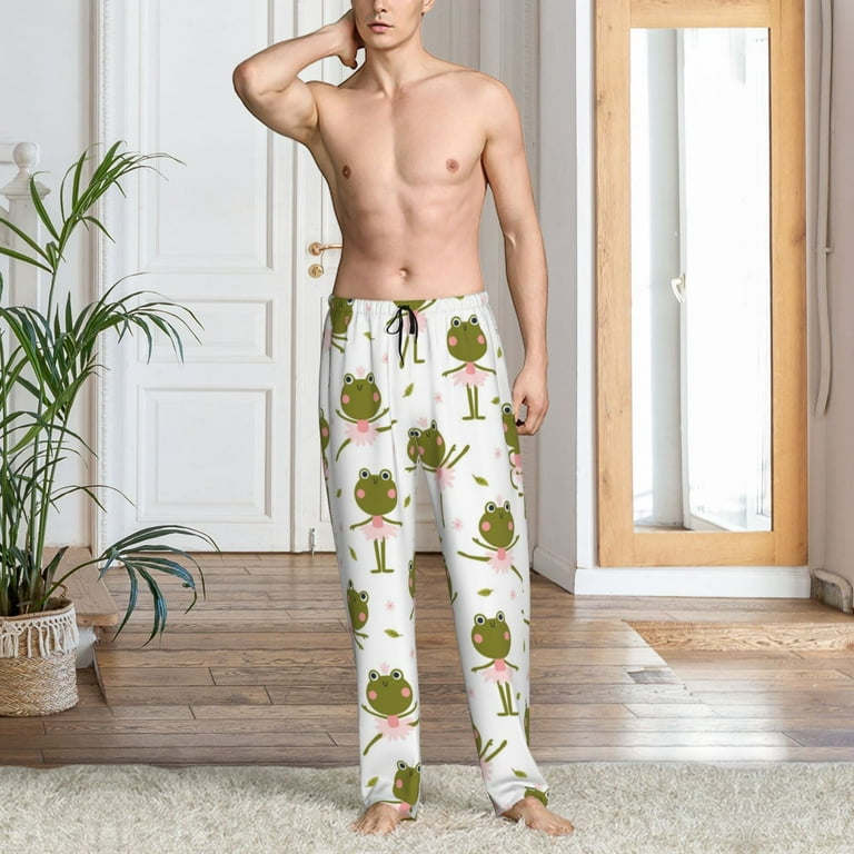 Mens Pajama Pants frog dancing ballet funny Soft Comfy Sleep Lounge Pants for Men Casual PJ Bottoms Pants with Pockets Walmart