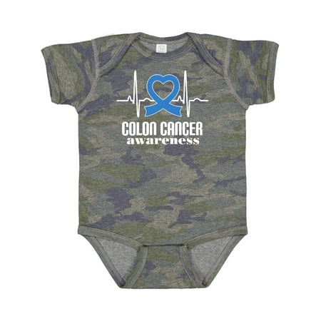 

Inktastic Colon Cancer Awareness Heartbeat Gift Baby Boy or Baby Girl Bodysuit