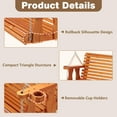 thumbnail image 6 of AECOJOY 6.5FT Wooden Porch Swing 2-Seater, Outdoor Porch Swing with Cupholders, Heavy Duty 800 LBS, Swing Bench for Outdoor, 6 of 8