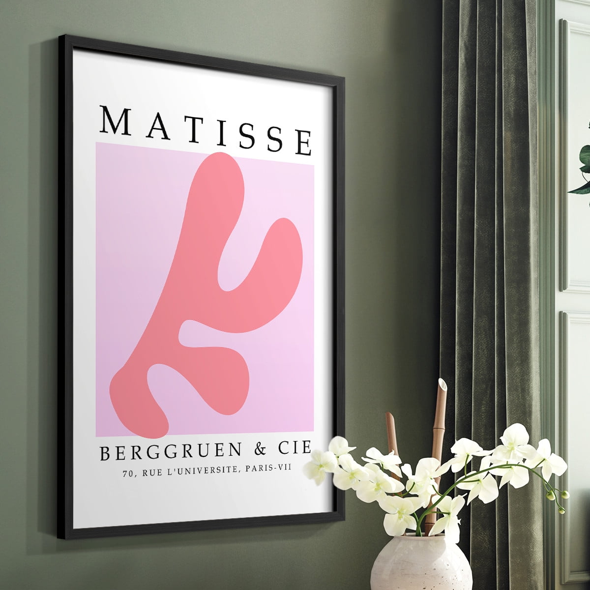 Matisse CCCLIII in Black Solid Wood 8 x 10 Framed Print
