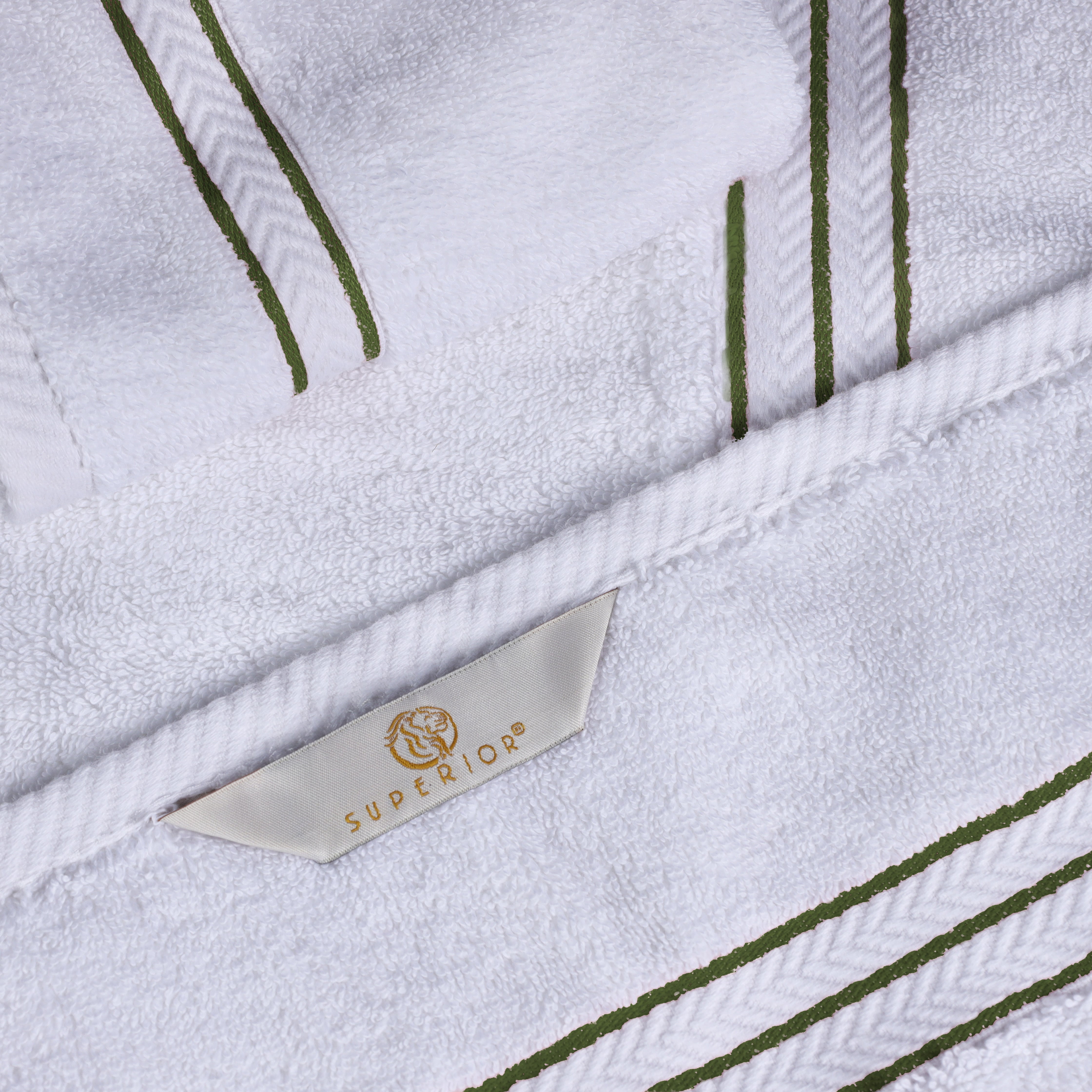 Superior Turkish Cotton Ultra-Plush 6-Piece Hand Towel Set Forest Green
