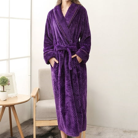 

Kayannuo Pajamas Christmas Clearance Women s Winter Lengthened Bathrobe Home Clothes Shawl Long Sleeved Robe Coat