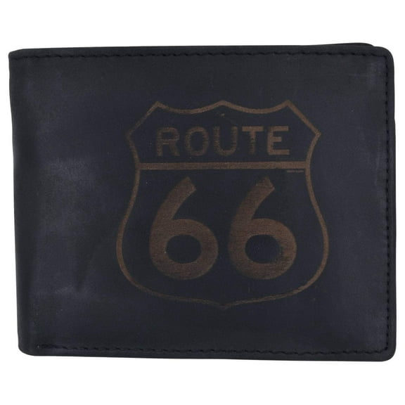 Route 66 Mens RFID Bifold Credit Card ID Genuine Leather Wallet