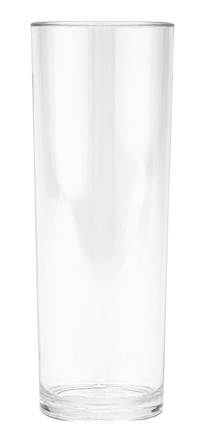 G E T Shatterproof Plastic Tom Collins Highball Glasses 14 Ounce Clear Set Of 4