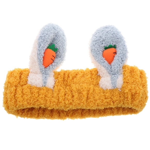 Cute Bunny Ears Face Washing Headband Soft Plush Hair Band Makeup Skincare Headband Spa Headband For Girls And Women