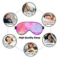 thumbnail image 7 of PAYOHTO Texture Bright Pink Spray Soft Sleep Mask Comfort Pure Silk Eye Cover for Travel Office Camping, 7 of 7