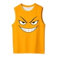 thumbnail image 3 of Bainana Summer Vest Tops For Girls Boys Child Cartoon Print Sleeveless Crew Neck Tshirt Comfortable Causal Teen Kids Youth School Sport Playwear Orange Size 6-7 Years, 3 of 6
