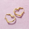 thumbnail image 5 of Ross-Simons 14kt Yellow Gold Heart Outline Hoop Earrings, Women's, Adult, 5 of 6