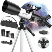 Telescope for Adults and Kids, 70/400mm(16X-134X) Refracting Telescope for Astronomy Beginners, 16x-132x, Portable Telescope with Tripod, Carrying Bag, Phone Adapter