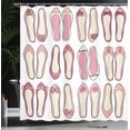 thumbnail image 4 of Ambesonne Retro Shower Curtain, Ballerina Ballet Shoes, 69"Wx84"L, Beige Pink, 4 of 5