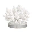 thumbnail image 6 of 6" x 4" White Polystone Small Textured Coral Sculpture with Clear Acrylic Base, by DecMode, 6 of 9