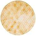thumbnail image 2 of Safavieh Dip Dye Leighton Geometric Wool Area Rug, Gold/Ivory, 7' x 7' Round, 2 of 11